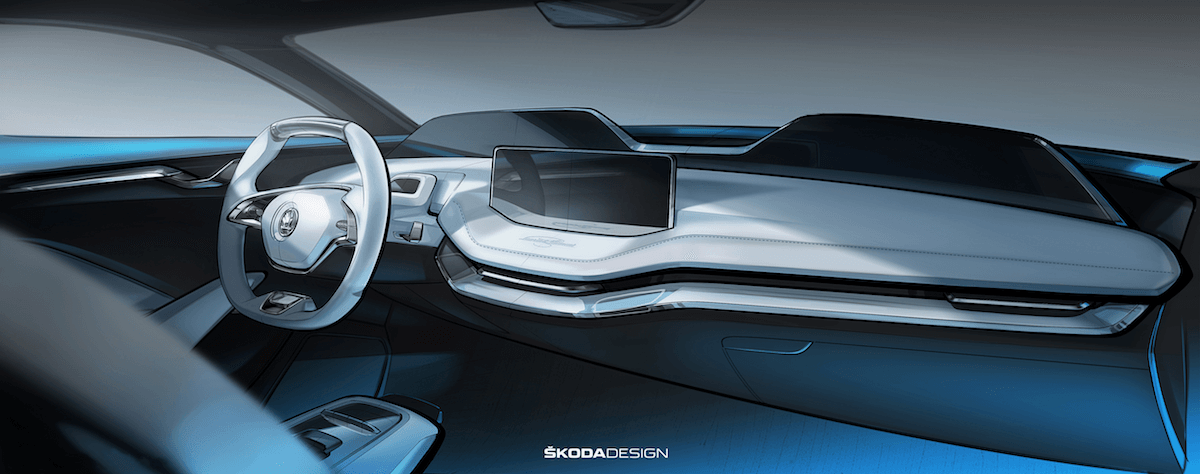 Der erste Blick auf das Interieur des neuen Skoda Vision E
