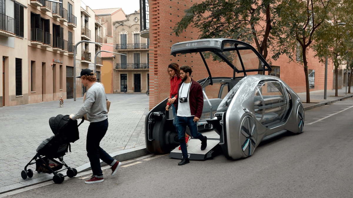 Bequem ein- und aussteigen ins Robo-Taxi